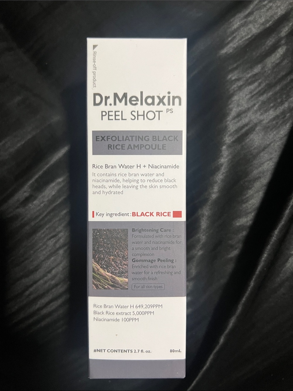 Dr. Melaxin Peel Shot Exfoliating Black Rice Ampoule